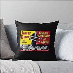 Retro Poster Rebel Without A Cause No Transparency Throw Pillow