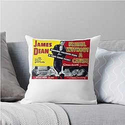 Retro Poster Rebel Without A Cause Throw Pillow