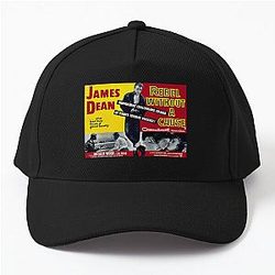 Retro Poster - Rebel Without Cause - No Transparency Baseball Cap