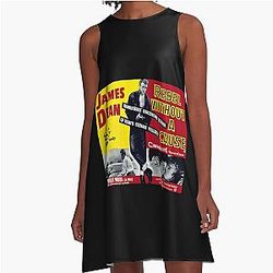 Retro Poster - Rebel Without A Cause - A-Line Dress