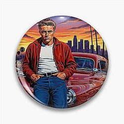 Rebel Without a Cause James Dean Movie Poster Pin