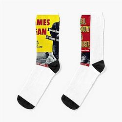 Retro Poster Rebel Without A Cause No Transparency Socks