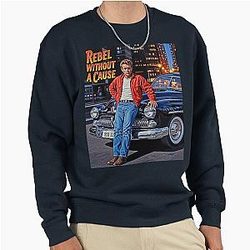 Rebel Without a Cause James Dean Classic Movie Poster Sweatshirt