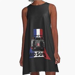 Audi R8 Red Sonja Road A-Line Dress