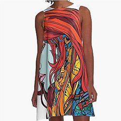 Red Sonja Graffiti A-Line Dress
