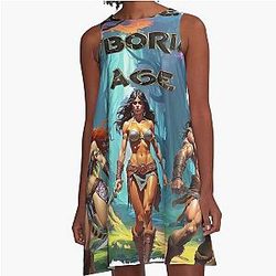 Stunning illustration of Conan and Red Sonja by Dimitrije Kebara A-Line Dress
