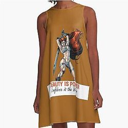 Beauty Is Power Red-Haired Sonja Art A-Line Red Vixen Energy Dress