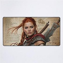 The Gaze of Red Sonja Desk Mat