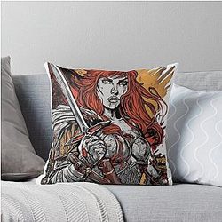 Red Sonja Warrior Pillow