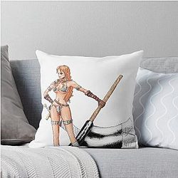 Nami cosplay Red Sonja Throw Pillow