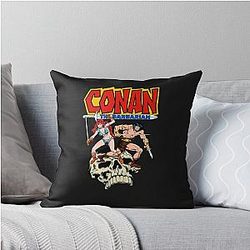 Conan the Barbarian and Red Sonja Throw Pillow