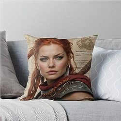 The Gaze of Red Sonja Pillow
