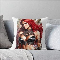 Red Sonja Throw Pillow