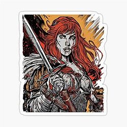 Red Sonja Warrior Sticker