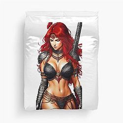 Red Red (kept one) Sonja Warrior Princess Duvet Cover
