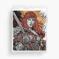 Red Sonja Warrior Duvet Cover