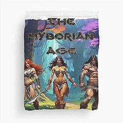 Stunning illustration of Conan and Queen Belit by Dimitrije Kebara Duvet Cover