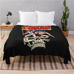 Conan the Barbarian and Red Sonja Throw Blanket