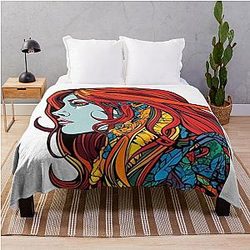 Red Sonja Graffiti Throw Blanket