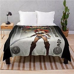 Red Sonja by Dimitrije Kaba Throw Blanket