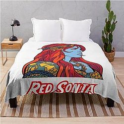 Red Sonja Graffiti Throw Blanket