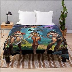 Conan illustration by Dimitrije Kebara Throw Blanket
