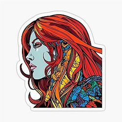 Red Sonja Profile Sticker