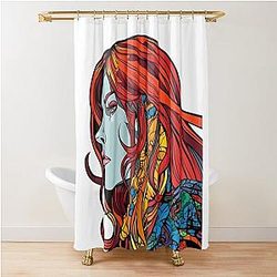 Red Sonja Graffiti Shower Curtain