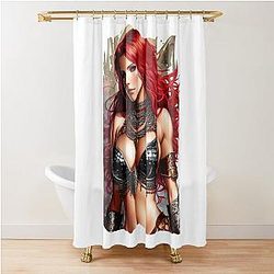 Red Sonja Illustration Shower Curtain