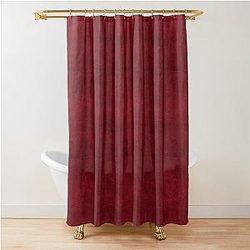 Dark Red Velvet Shower Curtain