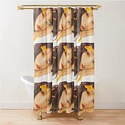 Red Velvet Joy Aesthetic Shower Curtain