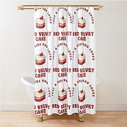 Just a Girl Who Loves Red Velvet Cake Shower Curtain