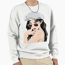Irene Red Velvet Pullover Sweatshirt