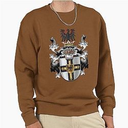 Teutonic Order Coat of Arms Red Velvet Pullover Sweatshirt