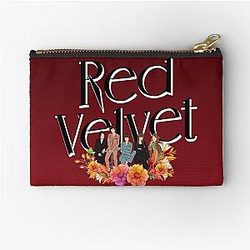 Red Velvet Zipper Pouch