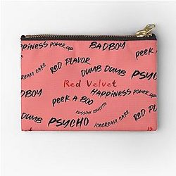 Red Velvet Kpop, red flavor, peek boo, bad boy, Russian Roulette Zipper Pouch