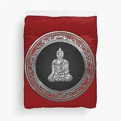 Treasure Trove - Silver Buddha on Red Velvet Cover