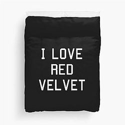 I love red velvet duvet cover