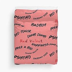 Red Velvet Kpop, red flavor, peekboo, bad boy, Russian Roulette Duvet Cover