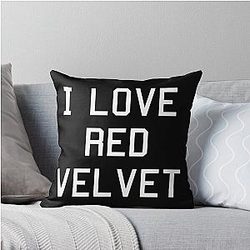 I love a red velvet throw pillow.