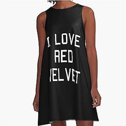 I Love Red Velvet A-Line Dress
