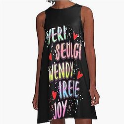 Red velvet A-Line Dress