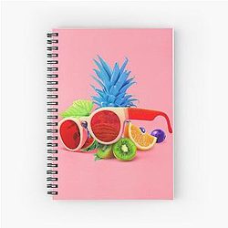 Red Summer Velvet Spiral Notebook