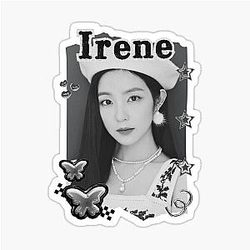 Red Velvet Irene K-Pop Girl Art Group Portrait Yeri Wendy Seulgi Joy Black and White Collage Digital Art Portrait Sticker