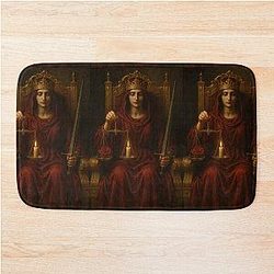 Justice - Red Velvet Tarot Bath Mat