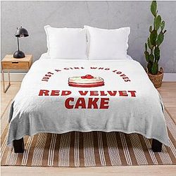 Just a Girl Who Loves Red Velvet Cake Throw Blanket