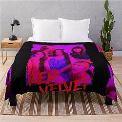 Red Velvet Kpop Group Members Korean Kpop RGB Color Design Throw Blanket