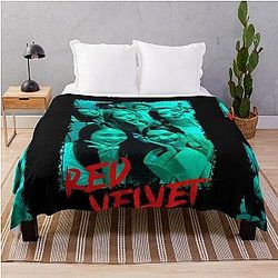 Red Velvet Kpop Group Korean RGB Color Design Throw Blanket