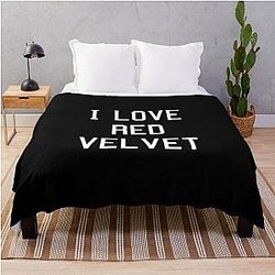 I Love Red Velvet Throw Blanket