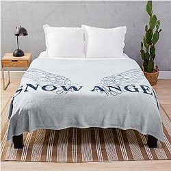 Snow Angel with Wings Renee Rapp Album Fan Art Throw Blanket